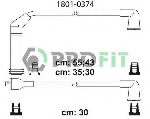 Комплект дротів запалення PROFIT 1801-0374