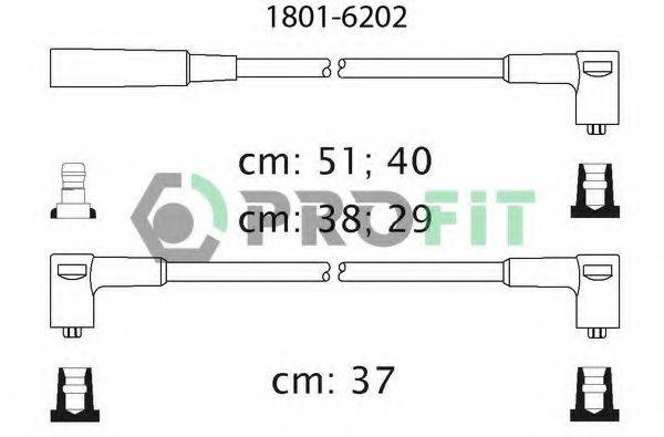 Комплект проводов зажигания PROFIT 1801-6202