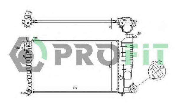 Радиатор, охлаждение двигателя PROFIT PR 0520N1