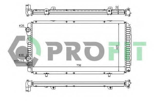 PROFIT PR0540N1 Радиатор, охлаждение двигателя