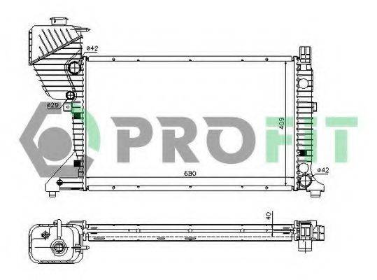PROFIT PR3546A4 Радіатор, охолодження двигуна