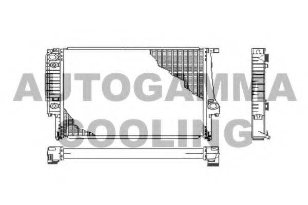 Радіатор, охолодження двигуна AUTOGAMMA 100107