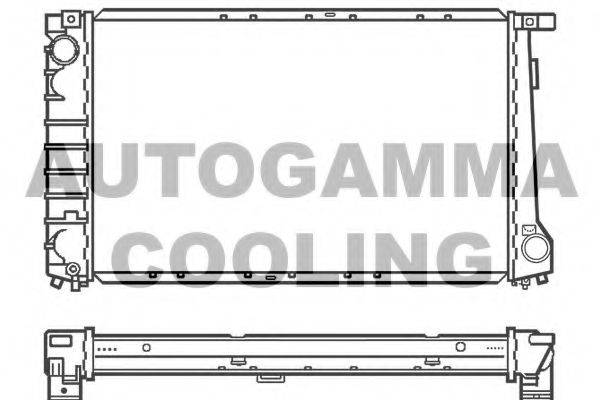 Радиатор, охлаждение двигателя AUTOGAMMA 100128