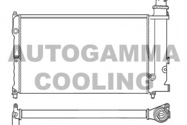 AUTOGAMMA 100163 Радиатор, охлаждение двигателя