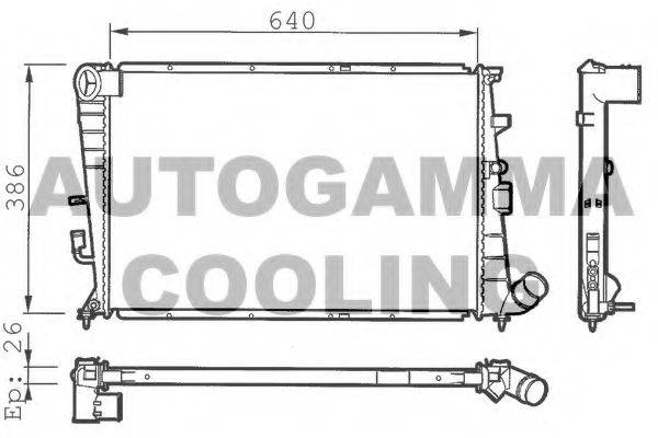 AUTOGAMMA 100218 Радиатор, охлаждение двигателя