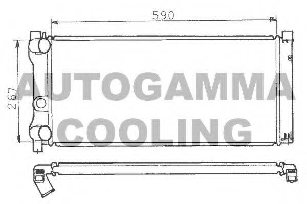 Радиатор, охлаждение двигателя AUTOGAMMA 100290