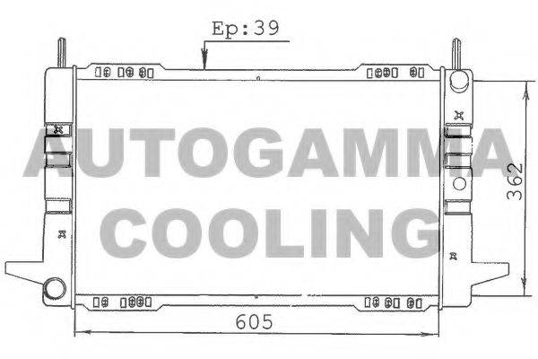 Радіатор, охолодження двигуна AUTOGAMMA 100365