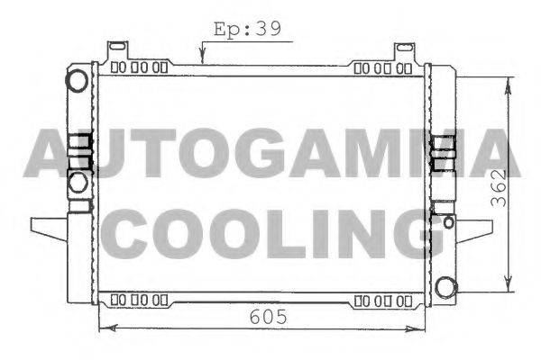 Радиатор, охлаждение двигателя AUTOGAMMA 100378