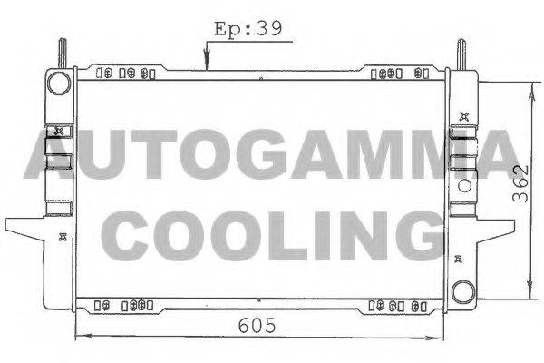 AUTOGAMMA 100387 Радиатор, охлаждение двигателя
