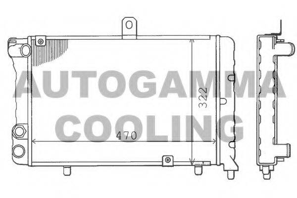 Радиатор, охлаждение двигателя AUTOGAMMA 100449