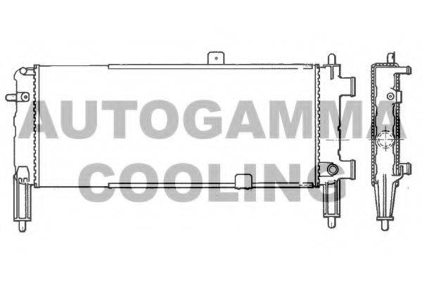 Радіатор, охолодження двигуна AUTOGAMMA 100704