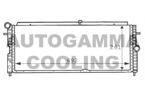 Радиатор, охлаждение двигателя AUTOGAMMA 100707