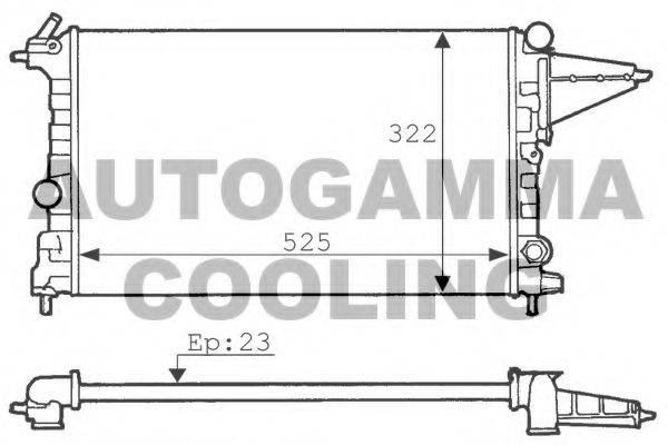 AUTOGAMMA 100726 Радиатор, охлаждение двигателя