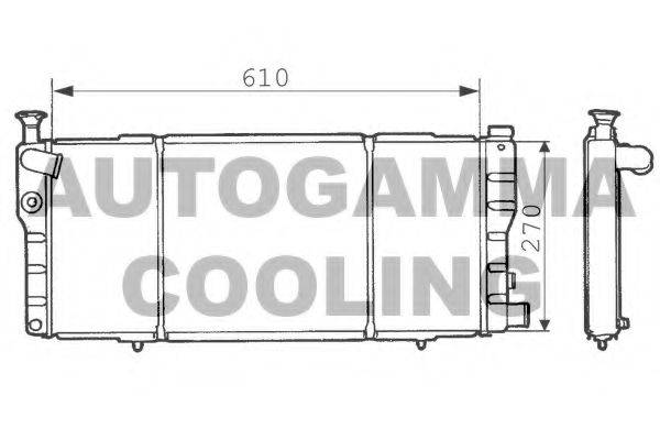 AUTOGAMMA 100743 Радиатор, охлаждение двигателя