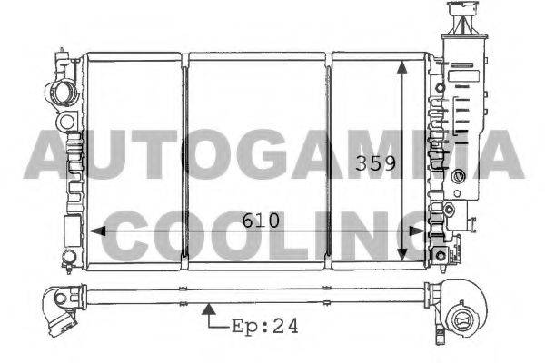 AUTOGAMMA 100772 Радиатор, охлаждение двигателя