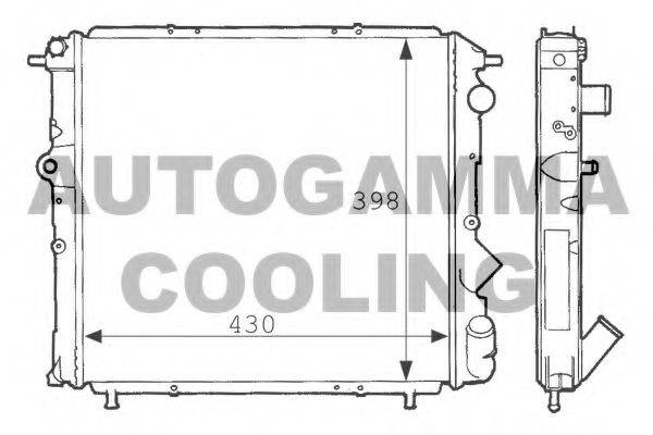 AUTOGAMMA 100852 Радиатор, охлаждение двигателя