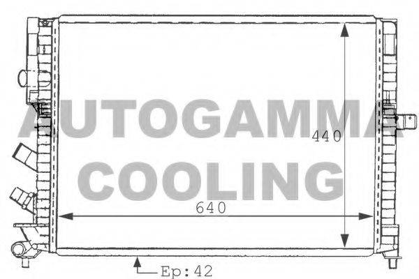 AUTOGAMMA 100898 Радиатор, охлаждение двигателя