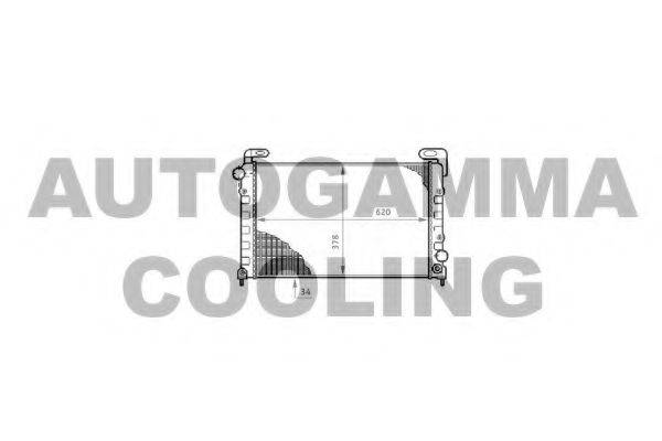 Радиатор, охлаждение двигателя AUTOGAMMA 100906
