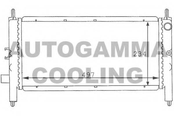 Радіатор, охолодження двигуна AUTOGAMMA 100919