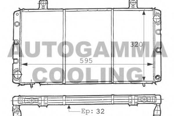 Радиатор, охлаждение двигателя AUTOGAMMA 100934