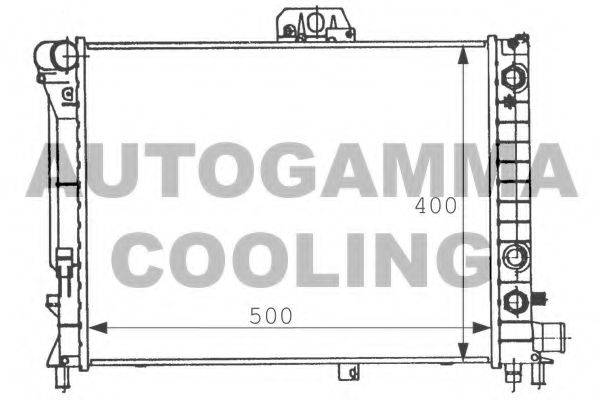 Радиатор, охлаждение двигателя AUTOGAMMA 100943