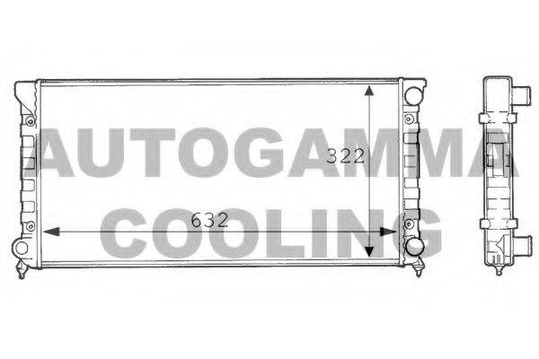 Радиатор, охлаждение двигателя AUTOGAMMA 101072