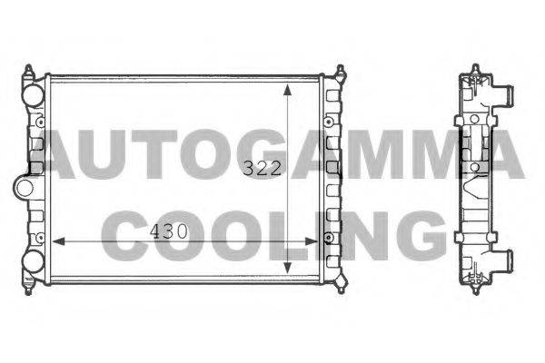 Радиатор, охлаждение двигателя AUTOGAMMA 101079