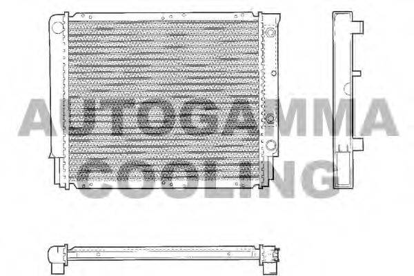 Радіатор, охолодження двигуна AUTOGAMMA 101288