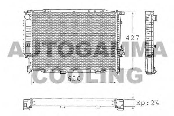 Радіатор, охолодження двигуна AUTOGAMMA 101367