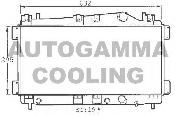AUTOGAMMA 101395 Радиатор, охлаждение двигателя