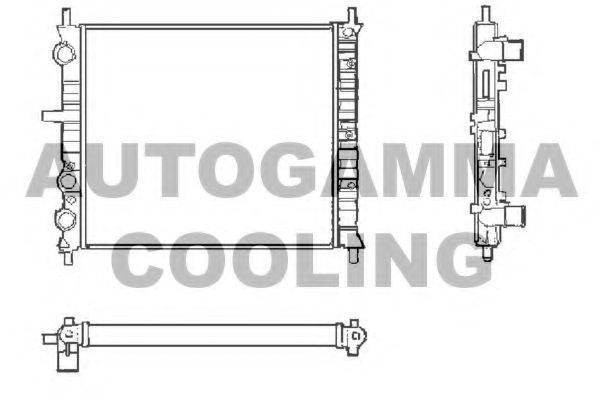 Радиатор, охлаждение двигателя AUTOGAMMA 101405