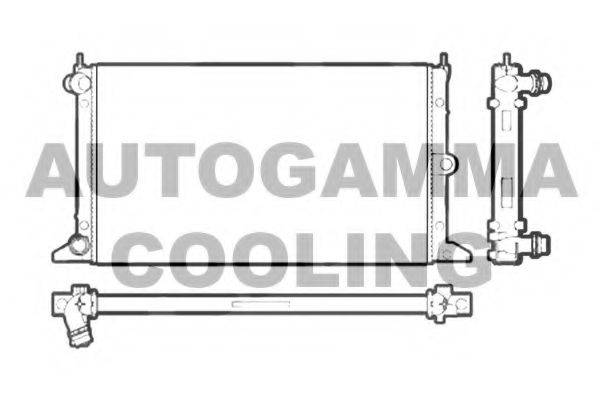Радиатор, охлаждение двигателя AUTOGAMMA 102951