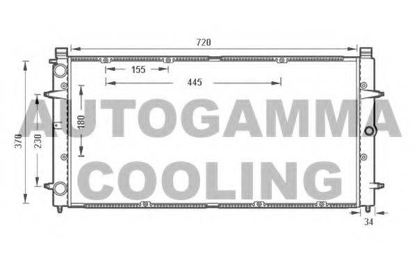 AUTOGAMMA 103376 Радиатор, охлаждение двигателя