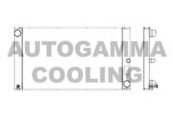 Радиатор, охлаждение двигателя AUTOGAMMA 103390
