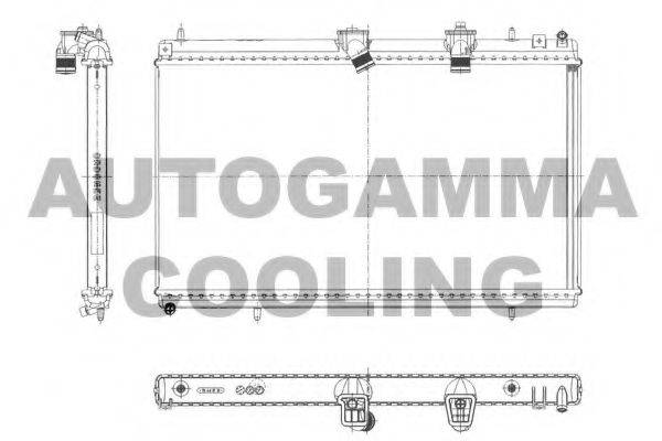 Радиатор, охлаждение двигателя AUTOGAMMA 103643