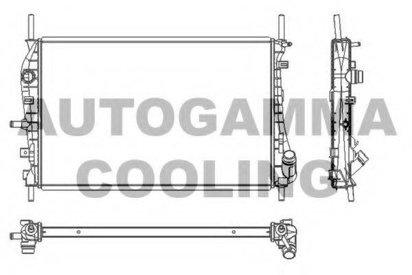 Радиатор, охлаждение двигателя AUTOGAMMA 103653
