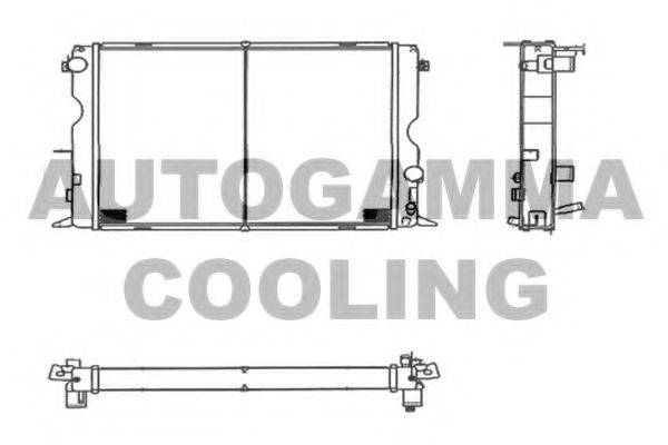 Радиатор, охлаждение двигателя AUTOGAMMA 104020