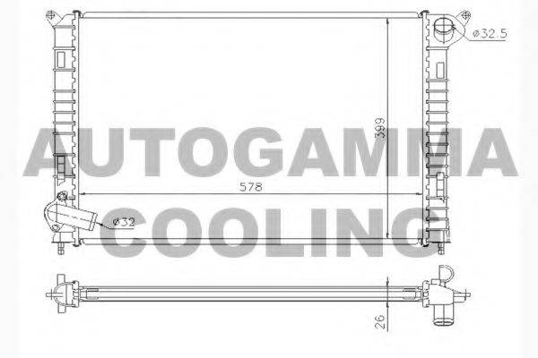 AUTOGAMMA 104289 Радиатор, охлаждение двигателя