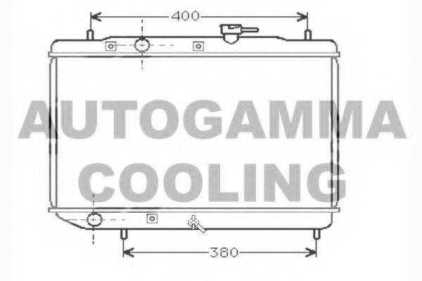 Радиатор, охлаждение двигателя AUTOGAMMA 104372