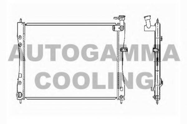 Радиатор, охлаждение двигателя AUTOGAMMA 104418
