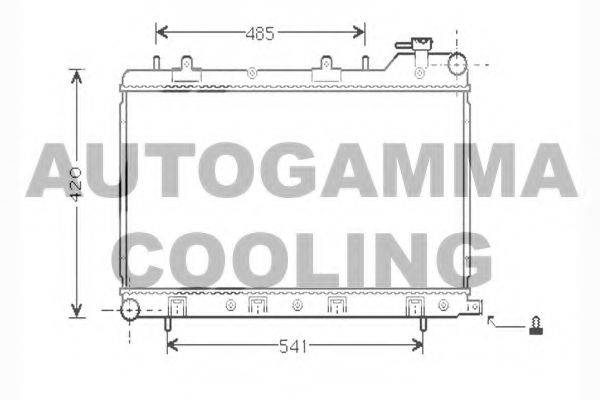 Радиатор, охлаждение двигателя AUTOGAMMA 104434