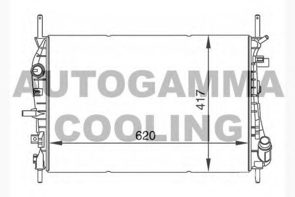 AUTOGAMMA 104509 Радіатор, охолодження двигуна