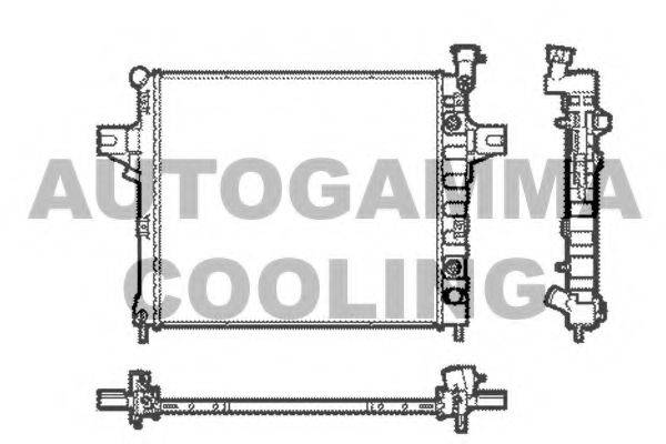 Радиатор, охлаждение двигателя AUTOGAMMA 104519