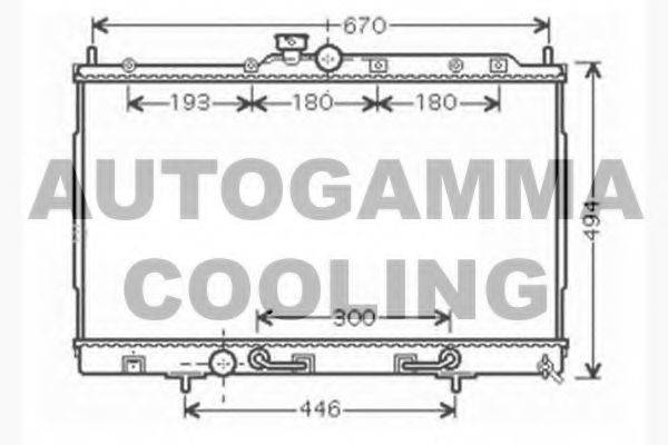AUTOGAMMA 104604 Радиатор, охлаждение двигателя