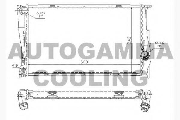 AUTOGAMMA 104626 Радиатор, охлаждение двигателя