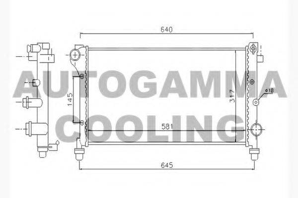 AUTOGAMMA 104636 Радиатор, охлаждение двигателя