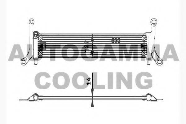 Радиатор, охлаждение двигателя AUTOGAMMA 104750
