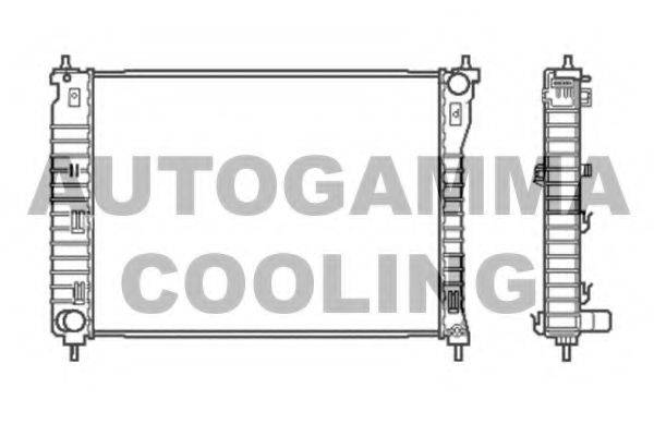 Радиатор, охлаждение двигателя AUTOGAMMA 105043