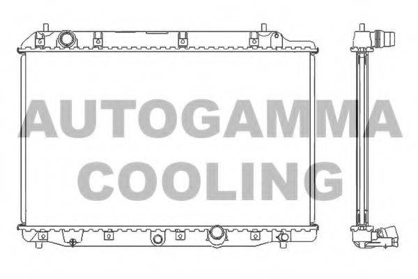 Радиатор, охлаждение двигателя AUTOGAMMA 105126