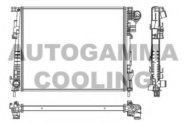 Радиатор, охлаждение двигателя AUTOGAMMA 105143